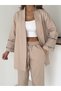 Women's Back-To-Back Sleeves with Bead Embroidery Worked Kimono Pants Set - 5