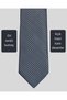 Blue Square Patterned Thin Gray Tie – 7 cm Wide - 2