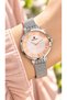 Silver Color Wicker Steel Stone Strap-Rose Dial-Women's Wristwatch-In Stylish Box