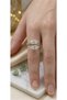 Marquise Zircon Stone Non-Tarnish Steel Adjustable Model Ring - 2