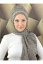 Tesettür Striped Detailed Silver Stone Daily Wear Beanie Hat - 2