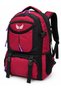 40 Liter Claret Red Black Mountaineering Camping Trekking Backpack Water Resistant Fabric Multi Compartment Travel Bag - 4
