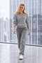 Women's V-Neck Gray Knitwear Sweater - 6