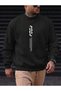 Unisex Premium Vertical Printed 2 Thread Crew Neck Oversize Sweatshirt