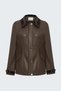 Women's Velvet Detailed Leather Jacket 2349-6637
