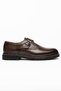 Men's Brown Genuine Leather Single Buckle Monk Strap Classic Shoes - 3