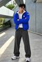 Men's Hooded Full-Pocket Winter Casual S.Blue Fur Raincoat - 5