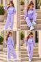 Girl's Tracksuit Winter Zippered Hooded 2-Piece Set - 3