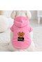 Pink Yorkshire Printed Dog Sweatshirt |   Hooded, Fleece Fabric, Winter Dog Clothing