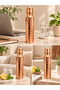 Copper Water Bottle 500–600 ml with Geometric and Forged Patterns - 3