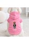 Pink Thug Life Printed Dog Sweatshirt |   Hooded, Fleece Fabric, Winter Dog Clothing