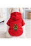 Red I Can Bite Printed Dog Sweatshirt |   Hooded, Fleece Fabric, Winter Dog Clothing