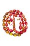 Yellow-Red Color Filtered Fire Amber Prayer Beads Lt1527 - 4
