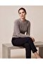 Women's Stylish Knit Sweater with Stone Embellishments on the Collar and Soft Texture - 2
