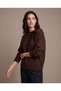 Women's Elegant Lace Ribbon Detailed Soft Textured Knitwear Sweater - 4
