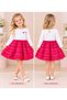 Baby Girl/Toddler Layered Ruffle Skirt Bowknot Long Sleeve Lined Dress - 6