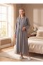 New Season Smoked Patterned 100% Cotton Winter Long Sleeve Full Length Special Design Maternity Pajamas Nightgown Set - 4