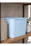 Blue Lid Ultra Large 24 Liter 40X30X30 cm Polypropylene Plastic Organizer - Toy Box and Storage Basket - 7