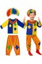 3Pcs Kids Clown Costume Set Circus Costume Boys and Girls Cosplay Costumes Quick Dress Up for Halloween Circus Cosplay Party