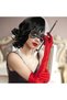 Cruella Costume Women's Black White Wig Set with Gloves Lace Mask Necklace Magic Wand Wig Hat Halloween Fancy Dress Costumes Women Girls for Carnival 70s Theme Party Cosplay Costume - 4
