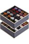 Fabric Foldable Drawer Organizer Set,24 Compartment Underwear and Sock Storage Boxes,2 Pieces,Dark Grey