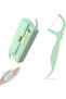 Portable Dental Floss Box with 10 Mint Floss Sticks,Magnetic Suction Storage Case,Compact Travel Floss Dispenser