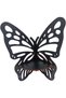 Butterfly Wooden Corner Shelf,Wall Mounted Floating Display Unit for Crystals and Books,Black