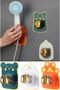 Adhesive Animal Figured Movable Shower Head Holder, No Drilling, Angle Adjustable Bathroom Shower Hanger