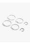 Set of 3 Steel Drawstring Hoop Earrings - 2