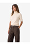 Viscose Short Sleeve Turtleneck Knitwear Sweater - 2