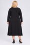 Plus Size Embroidery Collared Wide Cut Long Sleeve Viscose Dress - 5
