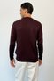 Men's Crew Neck Basic Knitwear Sweater Plum - 26125 - 5