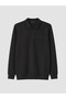 Peak New Season Anthracite Polo Collar Men's Sweatshirt - 5
