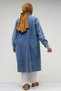 68049 Plus Size Button-Down Denim Tunic - Snow Wash Ice Blue - 5