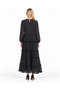 50% Silk 50% Viscose Layered Full-Length Dress with Side Pockets, Length 140 cm - 7