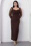 Heart Neckline Puff Sleeves Paillette Evening Dress Ecr5492 - 5