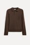 Men's Brown Polo Collar Wool Sweater