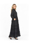 50% Silk 50% Viscose Layered Full-Length Dress with Side Pockets, Length 140 cm - 6