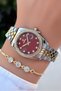 Steel Band Women's Wristwatch with Calendar -Waterproof- Bracelet Gift - 5