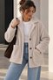 Women's Plush Buttoned Pocket Comfortable Cut Jacket Zg9016 - 4