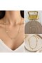 💎   Premium Shiny and Stylish Gold Color Women's Steel Necklace with Butterfly Figure Detail (45 cm) - 2