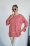 Oysho Tunic with Sleeves and Skirt with Slits and Stripes - 2