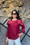 Stylish French Style Long Sleeve Ruffled Square Neck Blouse Sun619 - 5
