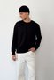 Men's Crew Neck Thessaloniki Sweatshirt Black - 27K 5894 - 4