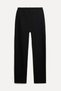 Men's Black Regular Fit Tie-Waist Trousers - 2