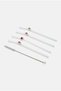 Halloween Style Eyes 4 Pcs Glass Straw Set With Straw Cleaning Brush, Transparent - 2