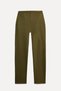 Men's Khaki Regular Fit Tie-Waist Trousers - 2