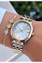Gold Silver Color Steel Strap Women's Wristwatch -Waterproof- with Bracelet Gift