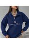 Timeless Half-Zip Oversize 3-Ply Sweatshirt