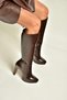 V820660660 Brown Rustic Thick Platform Heeled Women's Boots - 3